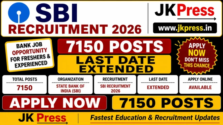 7150 Posts SBI Recruitment 2026, Last Date Extended